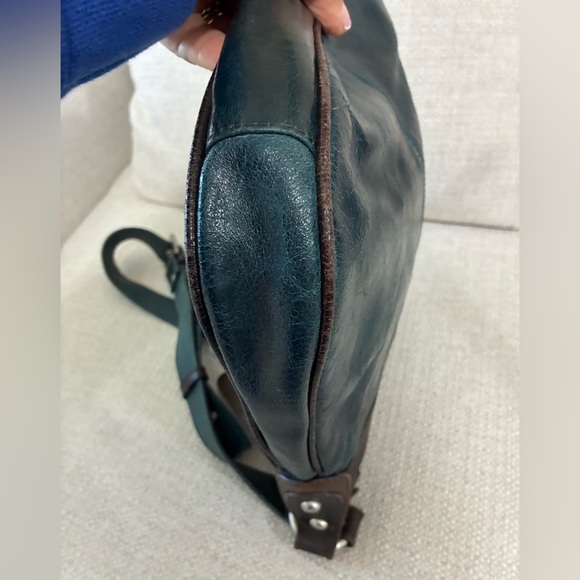 Americana By Sharif Teal &Brown
 Soft Lthr Crossbody /Shoulder
Bag - Picture 10 of 15